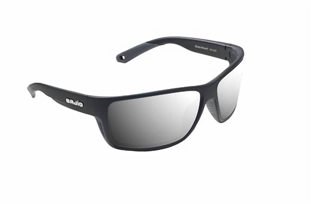 NEW BAJIO men's bales beach polarized sunglasses in matte black/silver